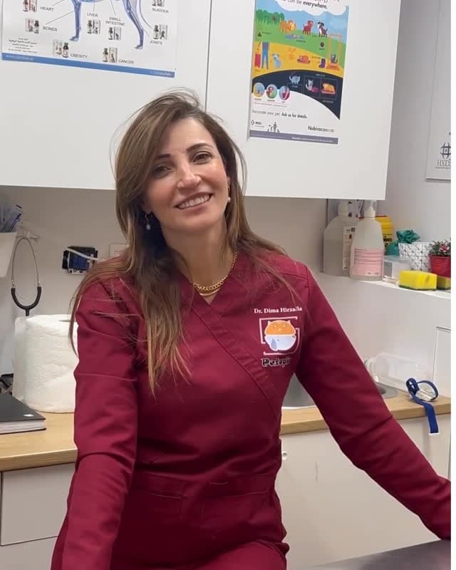 Dr. Dima inside Petopia's examination room